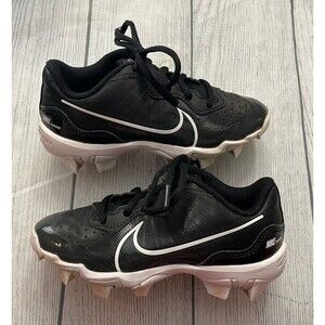 Black Nike Boy Baseball Cleats Shoes, Size Youth 12